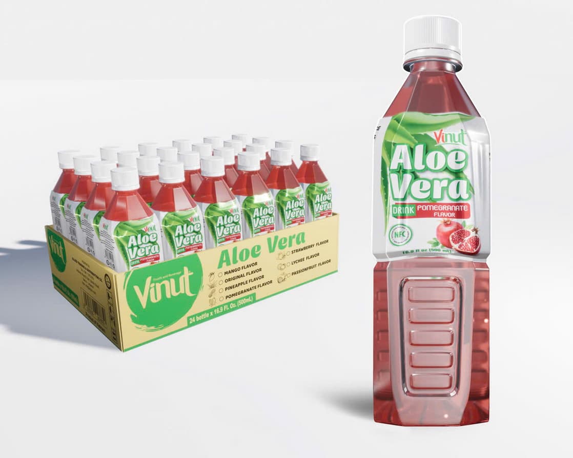 VINUT アロエベラドリンク ザクロフレーバー 500ml