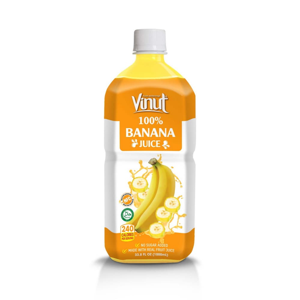 VINUT 100%バナナジュース 直搾り 砂糖不使用 1000mL PETボトル