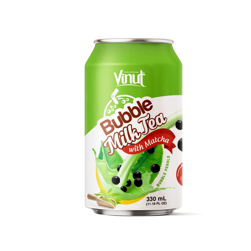 VINUT バブルミルクティー 抹茶 330mL 缶