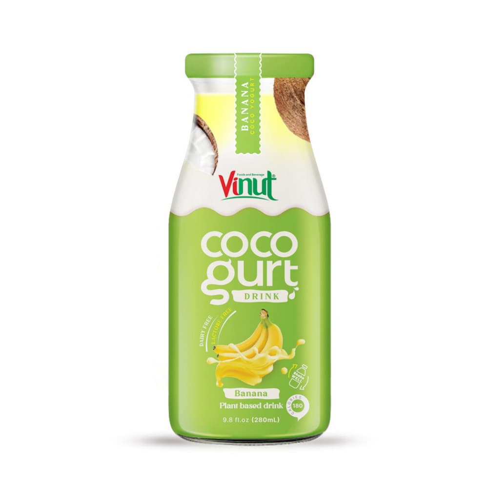 VINUT ココグルトドリンク バナナ 280mL ガラス瓶 (9.8 fl oz)