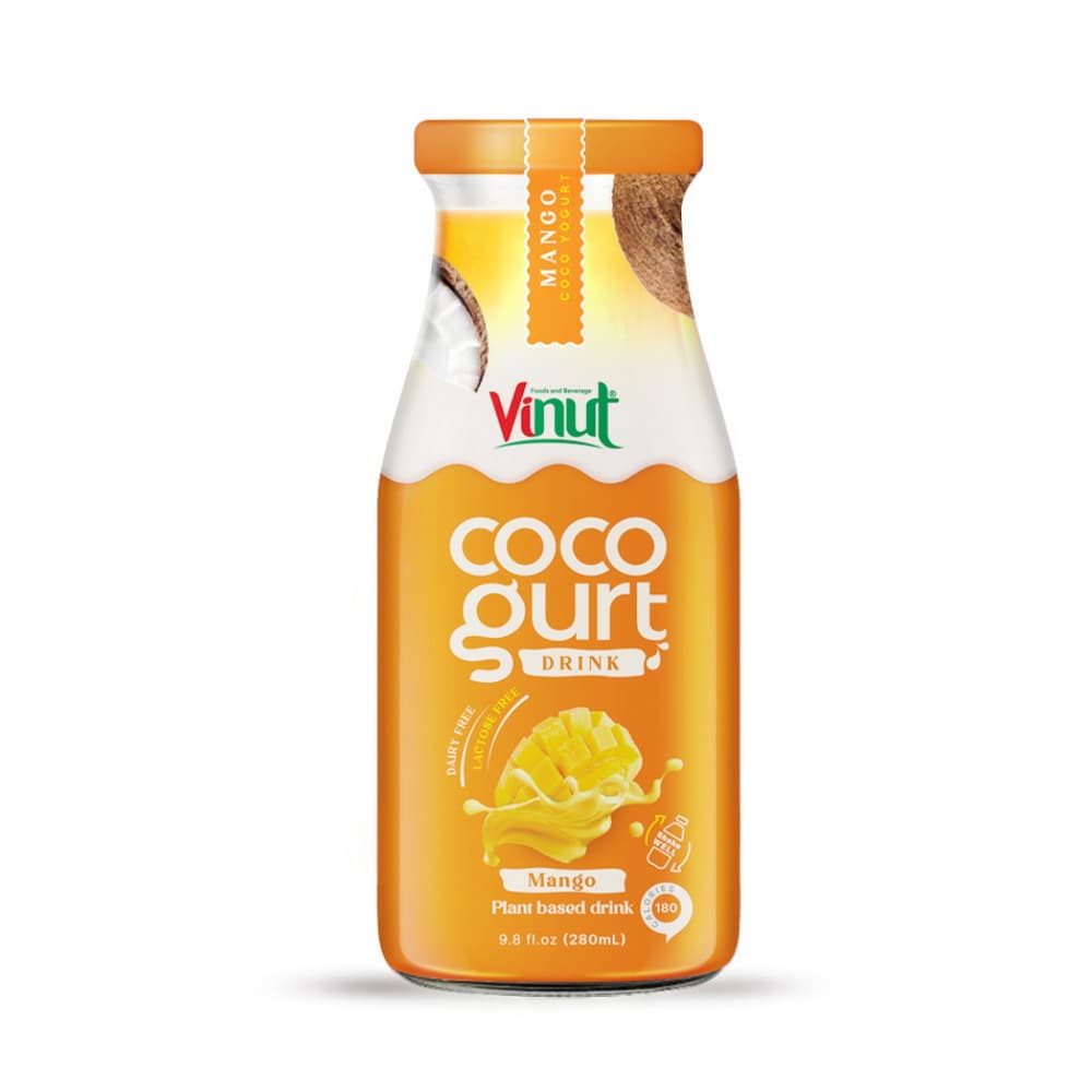 VINUT ココグルトドリンク マンゴー ガラス瓶 9.8 fl oz 280 mL