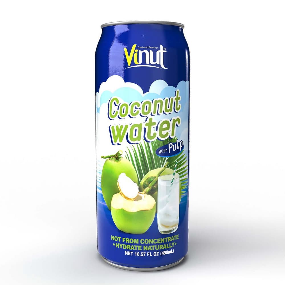 VINUT ココナッツウォーター 果肉入り 490ml (16.57 fl oz) 缶