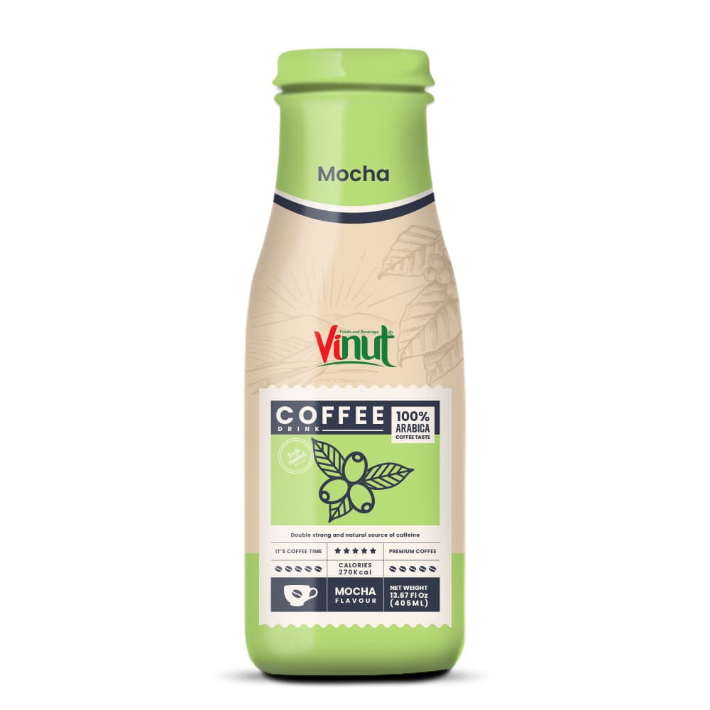VINUT コーヒードリンク モカフレーバー 100%アラビカ ボトル 405mL (13.87 fl oz)